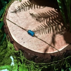 天然藍磷灰石鏈條手鍊
